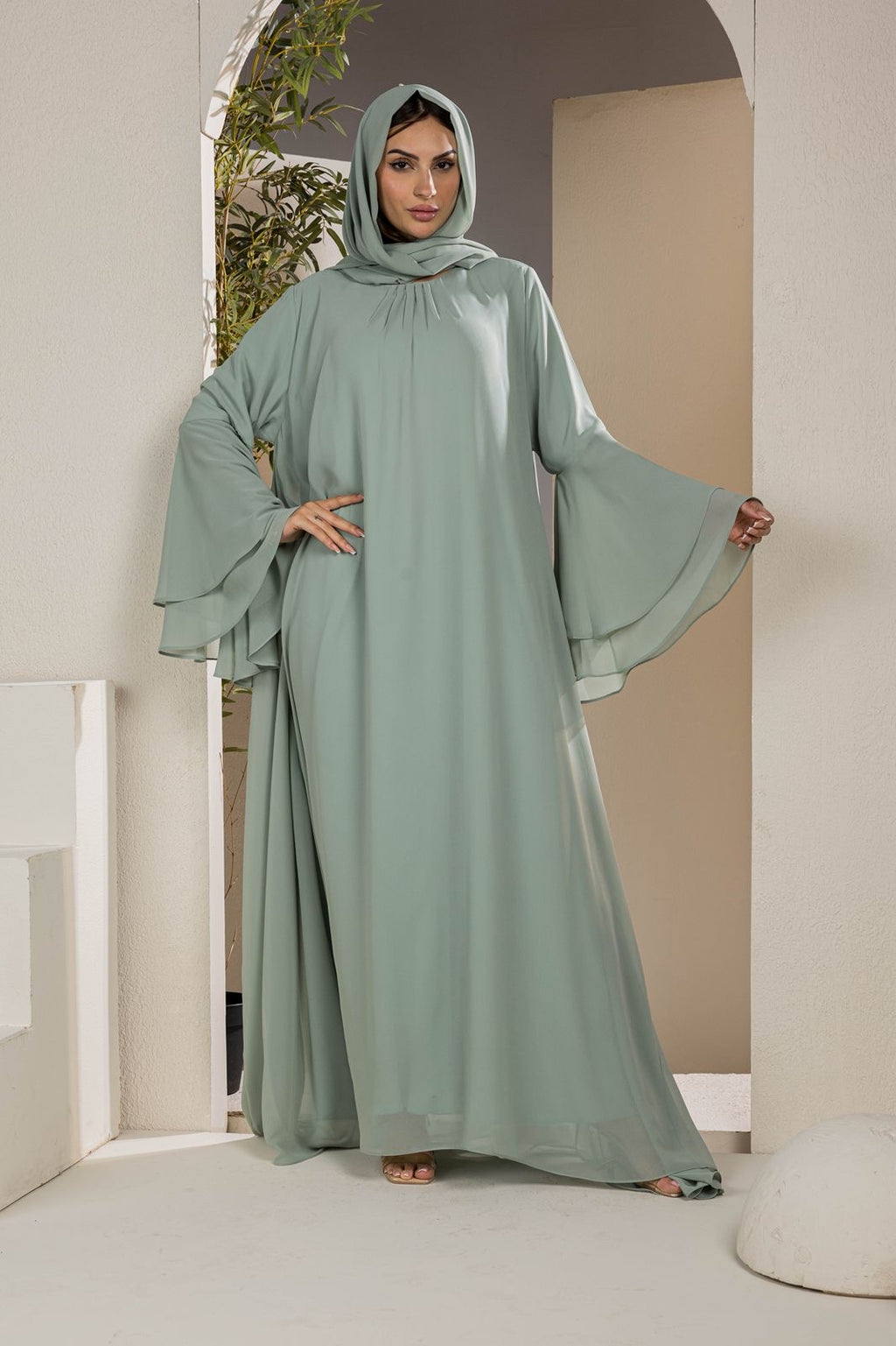 Royal Whisper Chiffon Dress