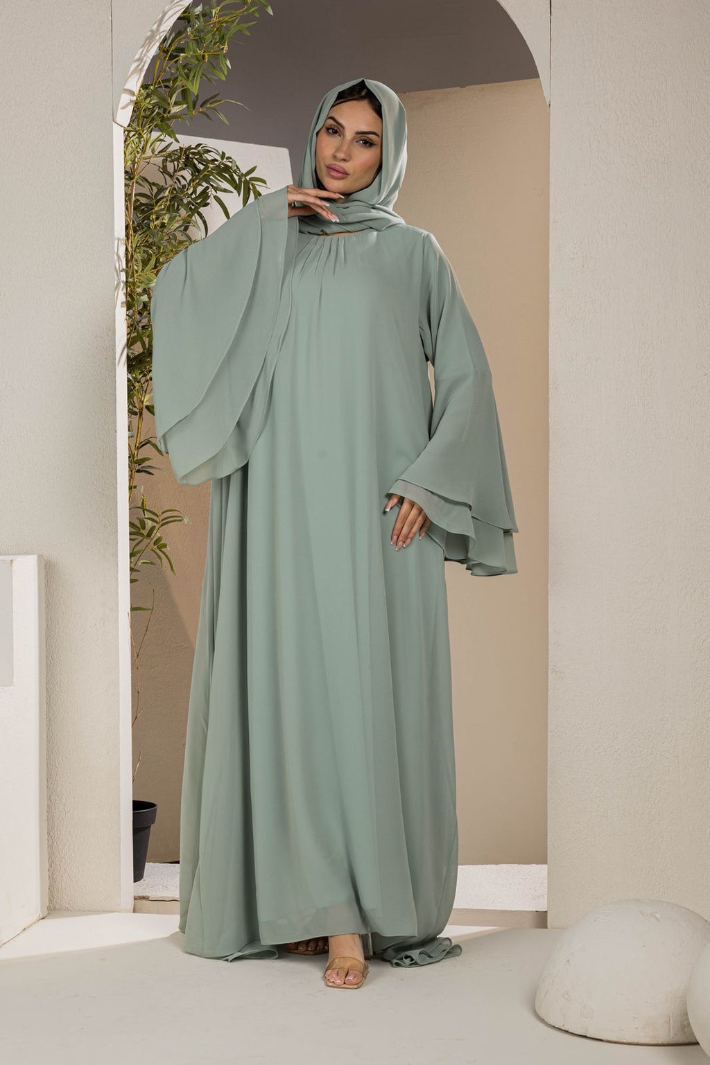 Royal Whisper Chiffon Dress