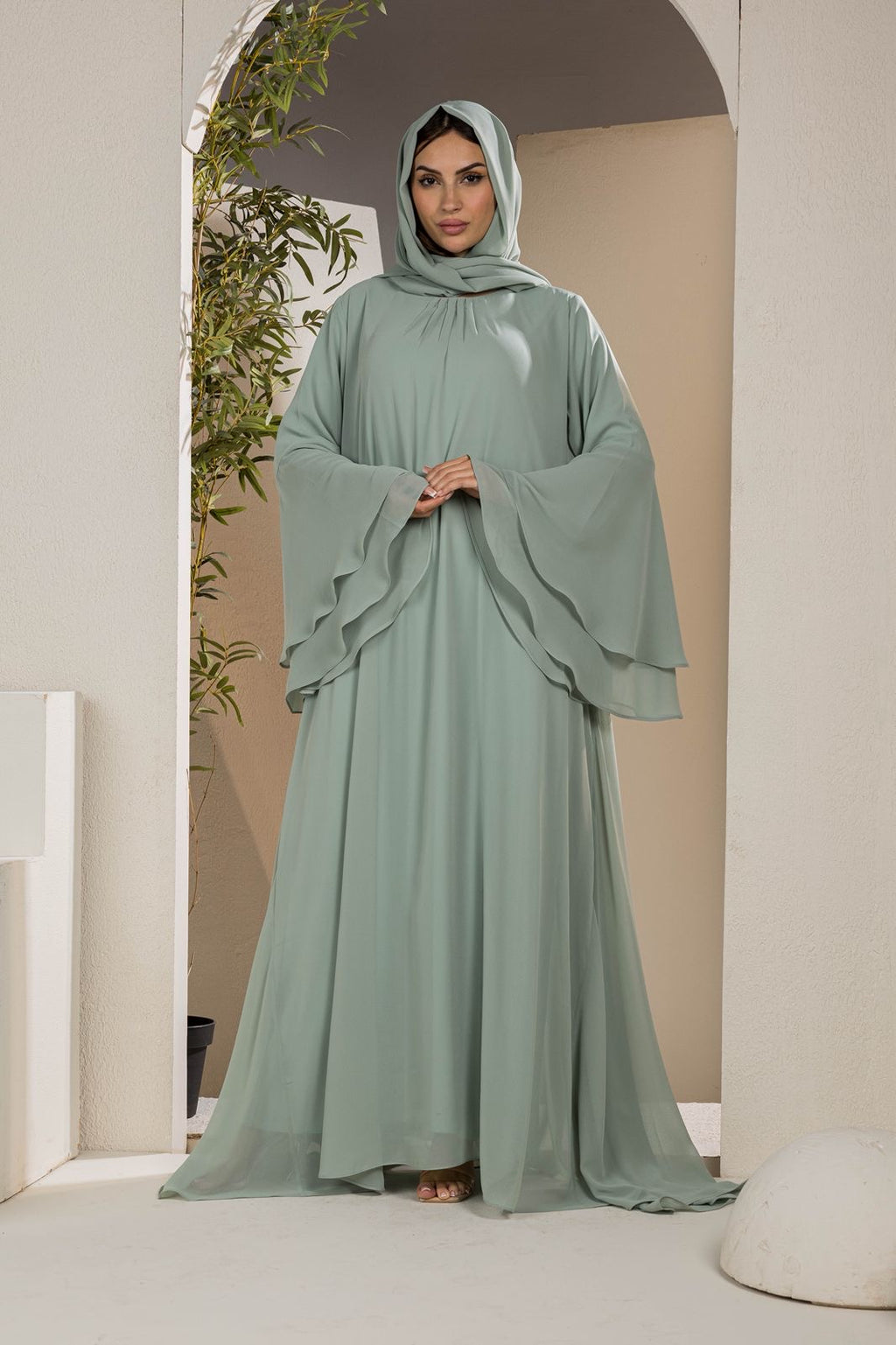 Royal Whisper Chiffon Dress