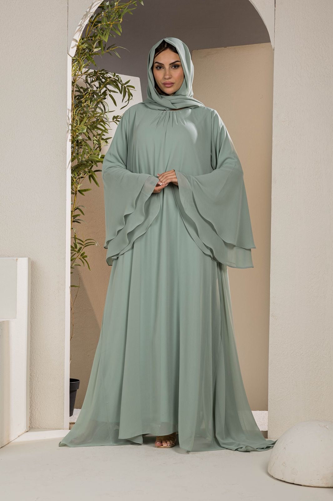 Royal Whisper Chiffon Dress